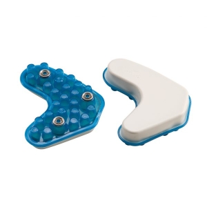 Schutt Jaw Pads- Large 7/8" ..sold Per Dz./White & Blue