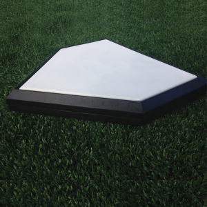 HBX -All Rubber Official Home Plate 3" Thick W/ Black Beveled Edges