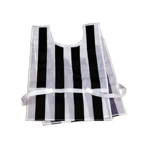 Officials White & Blk Striped Pinnie- Sold Per Each